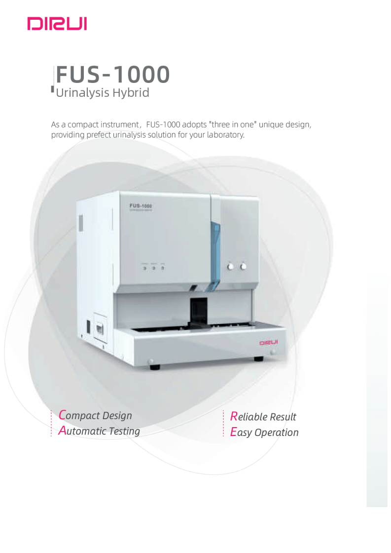 Analyseur d'Urine DIRUI FUS-1000 avec IA et Microscope à lumière polarisée